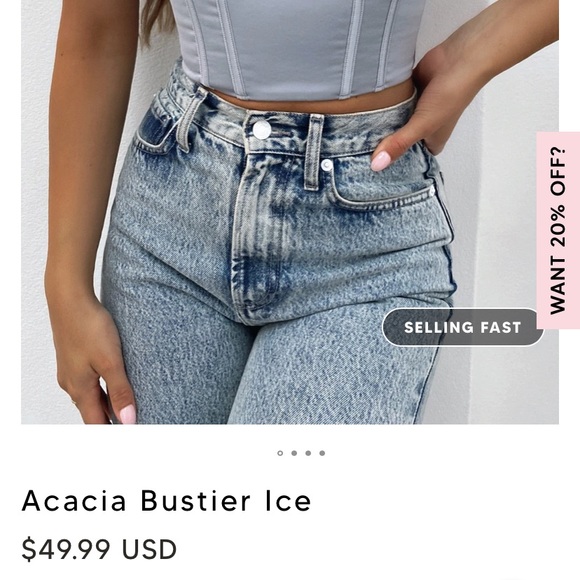 White Fox Boutique blue bustier. Super cute and not see through!! - Picture 2 of 3